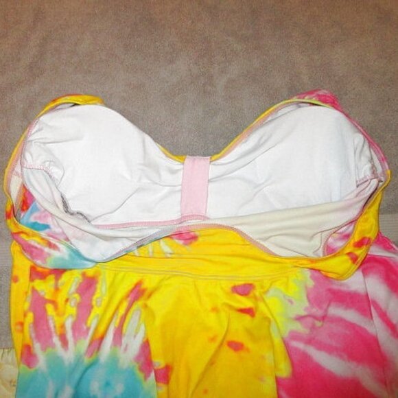 NEW Esprlia TIE DYE Boho Size 18W TANKIN Swim TOP Witchy HANKY Hippie PLUS Tunic - Picture 6 of 12